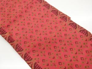 抽象花葉尽くし模様織出し名古屋帯